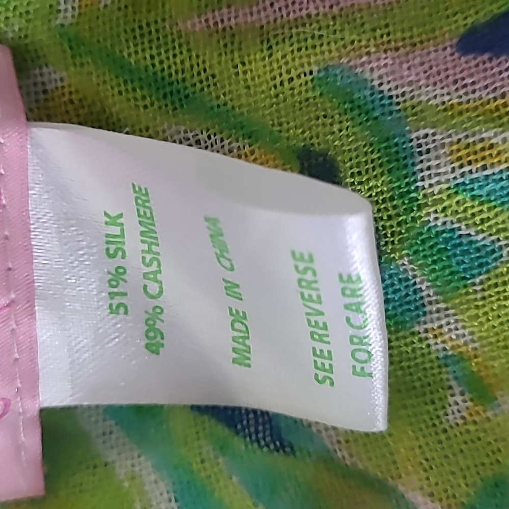 LILLY PULITZER silk and cashmere wrap scarf Lot Of Two - Picture 10 of 10